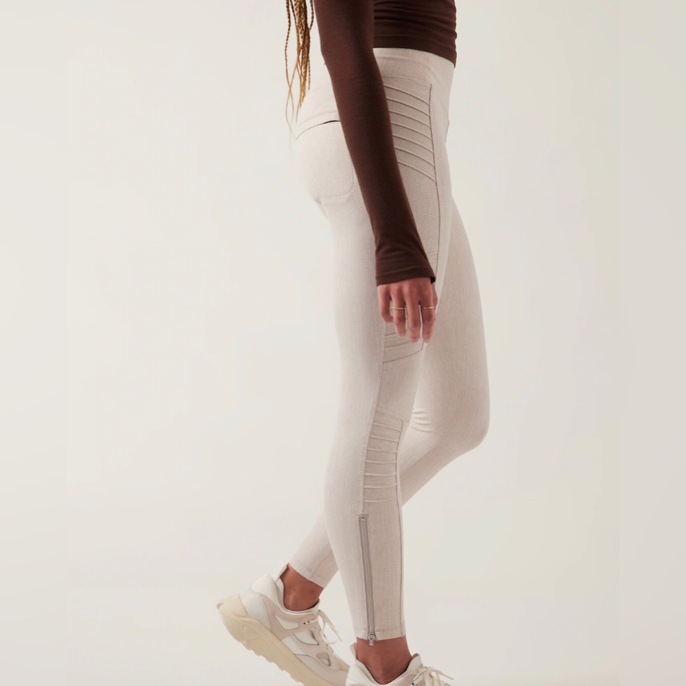 Athleta Delancey Moto Leggings Petite Medium